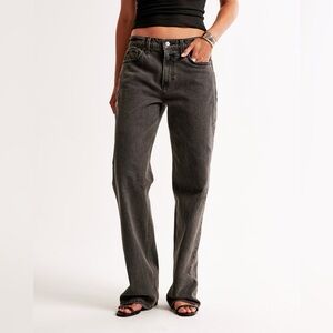 Abercrombie & Fitch Charcoal Straight Leg Jeans